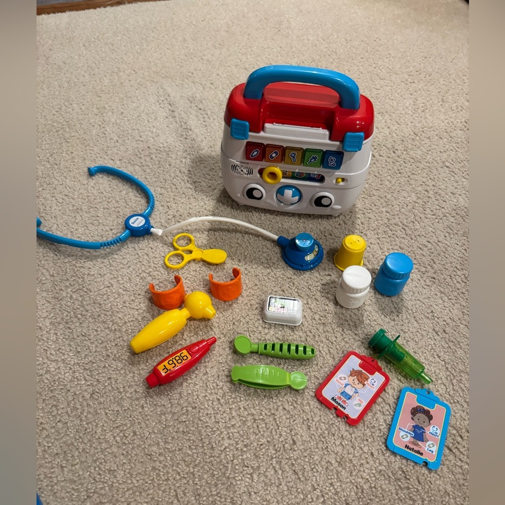 Kids Doctor Playset with Red and Blue Accents